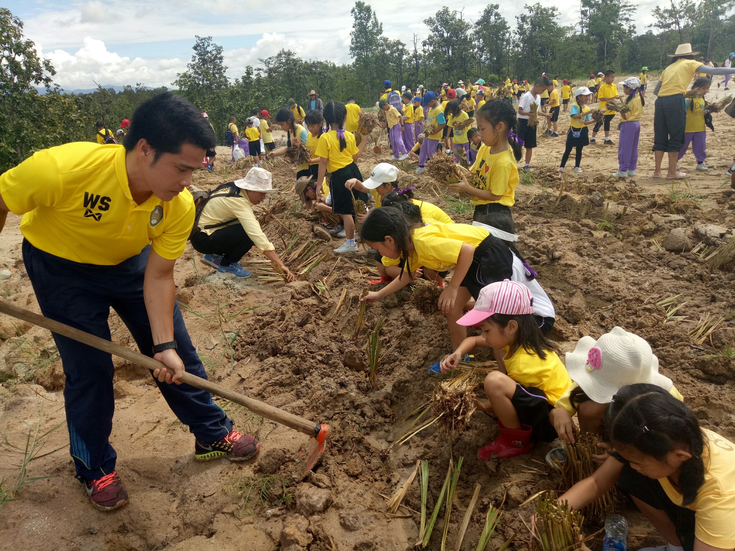 กิจกรรมปลูกหญ้าแฝกเฉลิมพระเกียรติฯ 